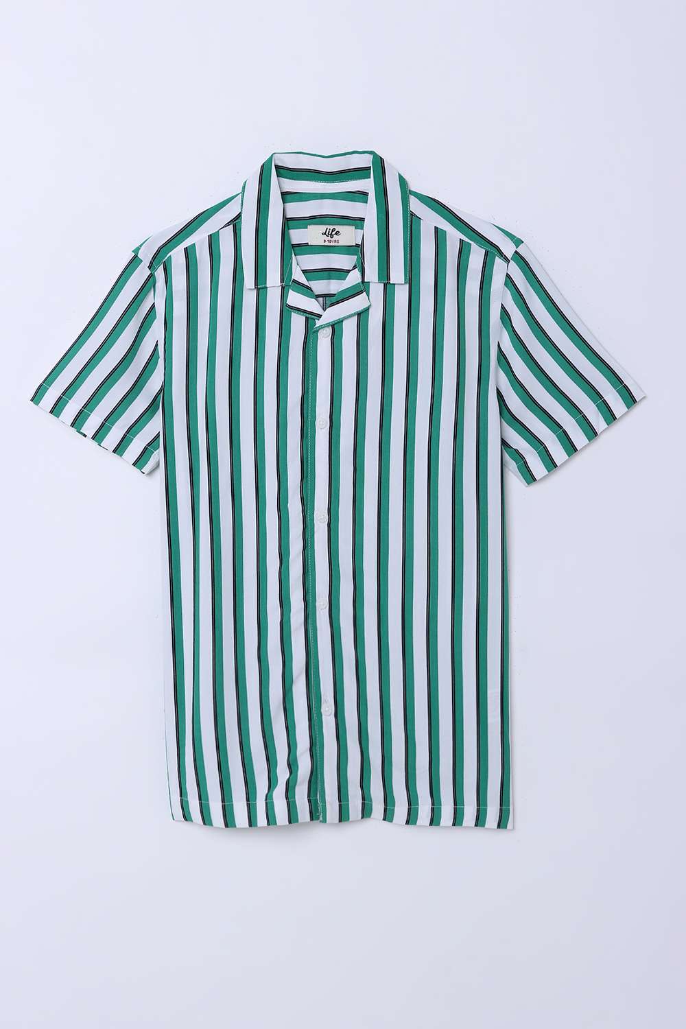 Stripes-Rayon-Resort-Collar-Boys-Shirt