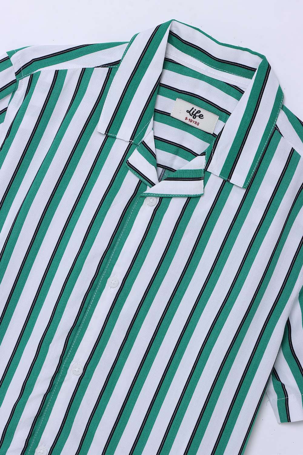 Stripes-Rayon-Resort-Collar-Boys-Shirt