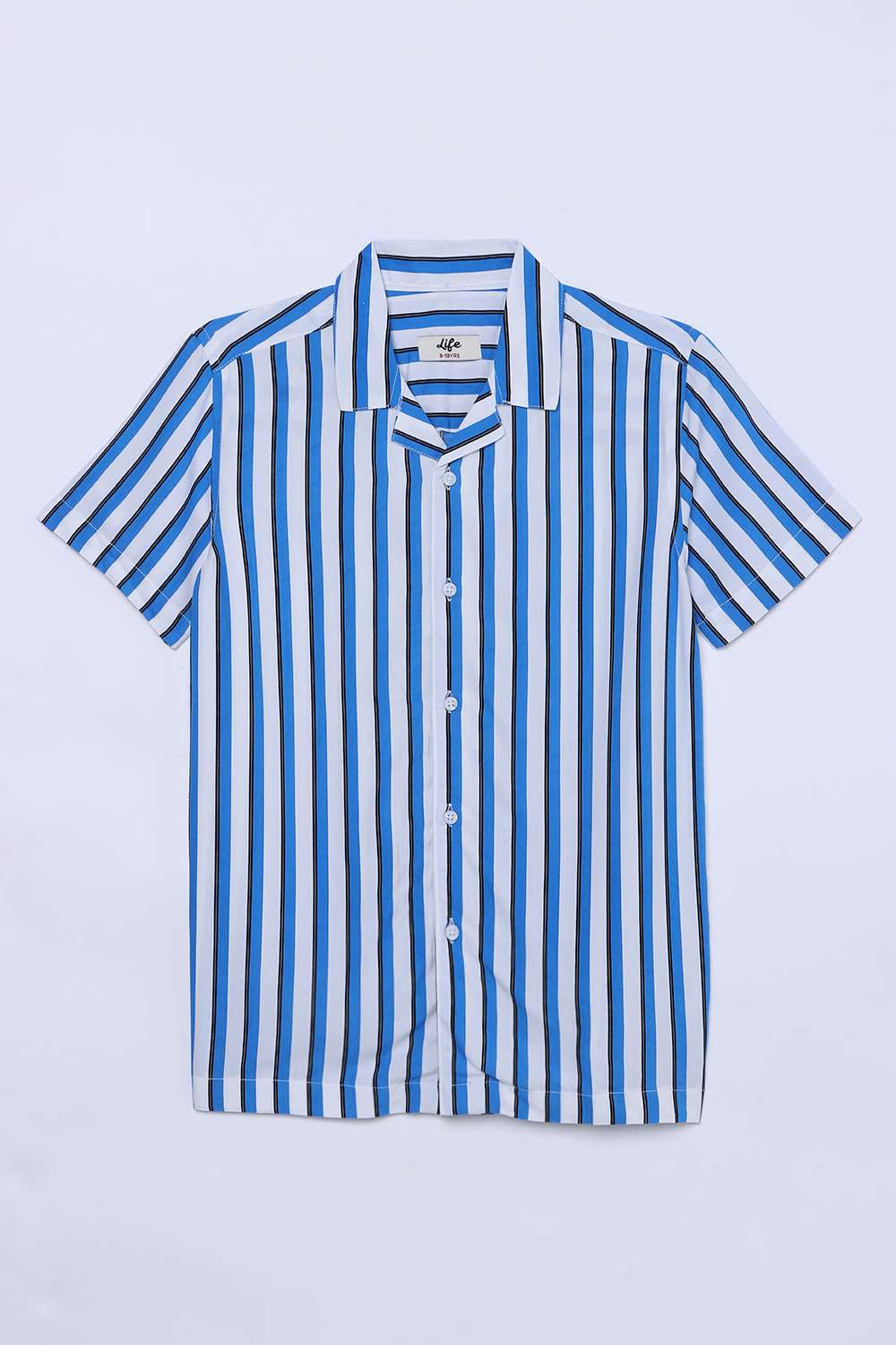 Stripes-Rayon-Resort-Collar-Boys-Shirt