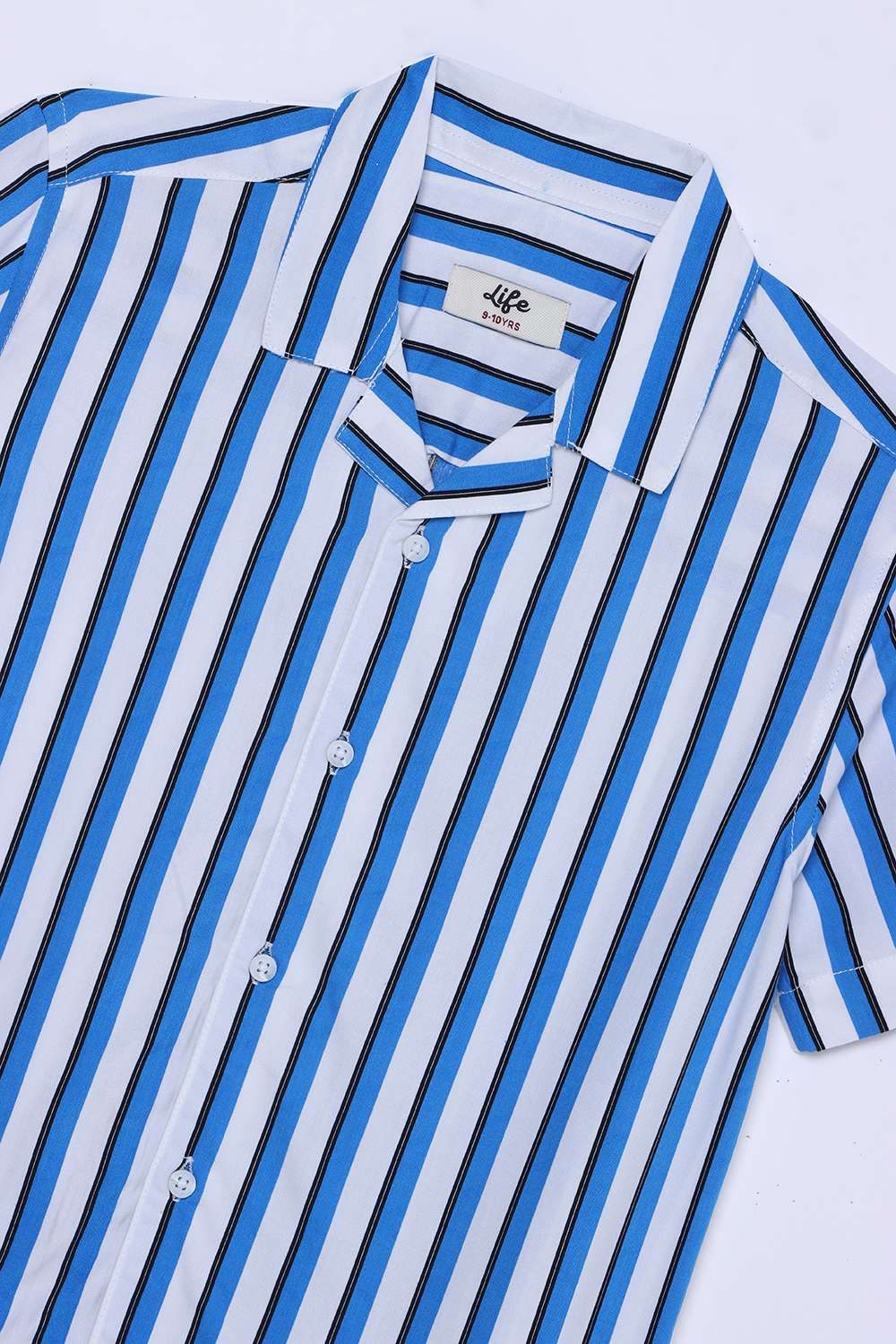 Stripes-Rayon-Resort-Collar-Boys-Shirt