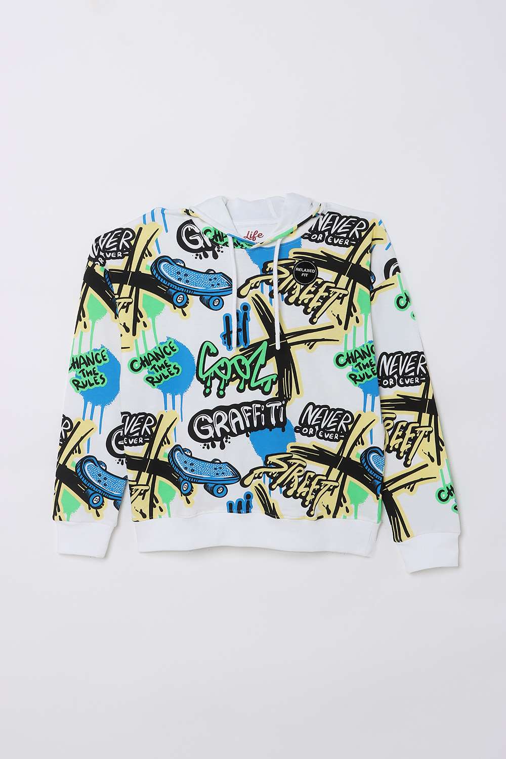 Printed-Cotton-Hooded-Boys-Sweatshirt