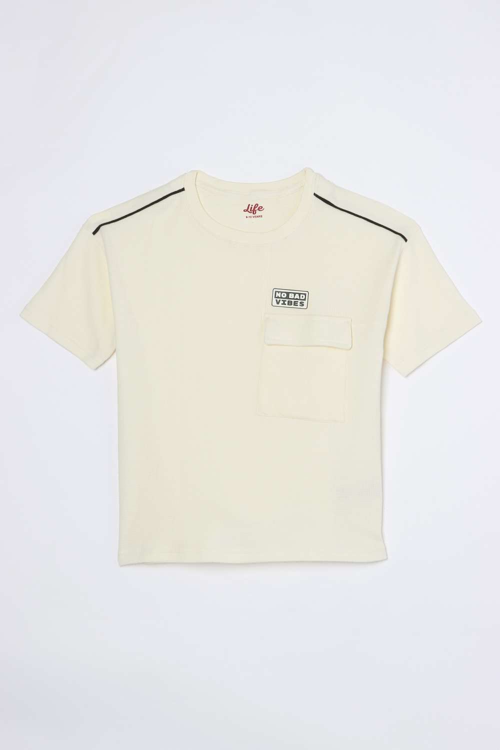 Textured-Cotton-Round-Neck-Boys-T-Shirt