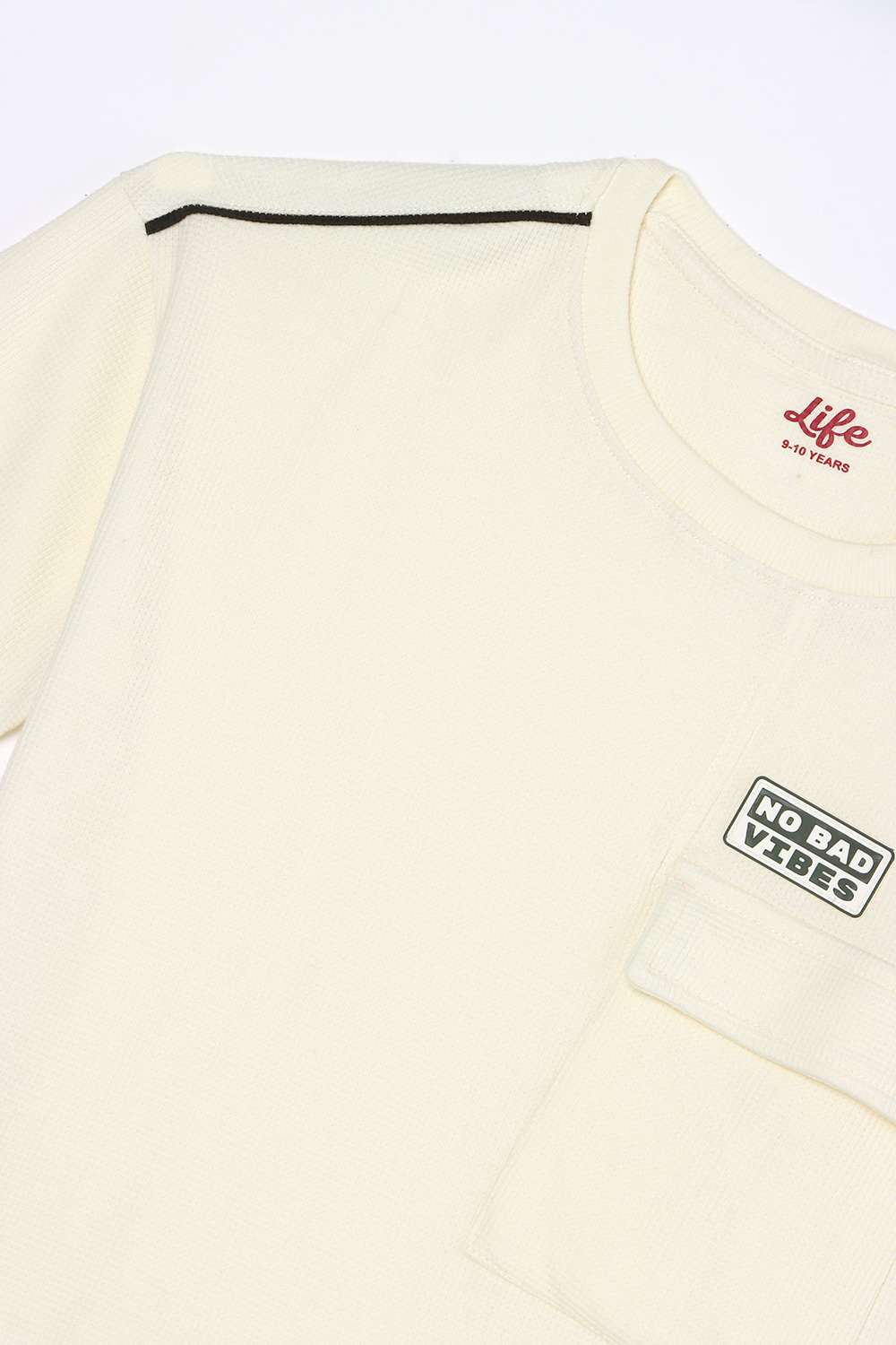 Textured-Cotton-Round-Neck-Boys-T-Shirt