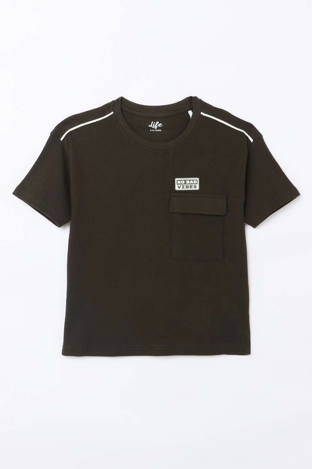 Textured-Cotton-Round-Neck-Boys-T-Shirt