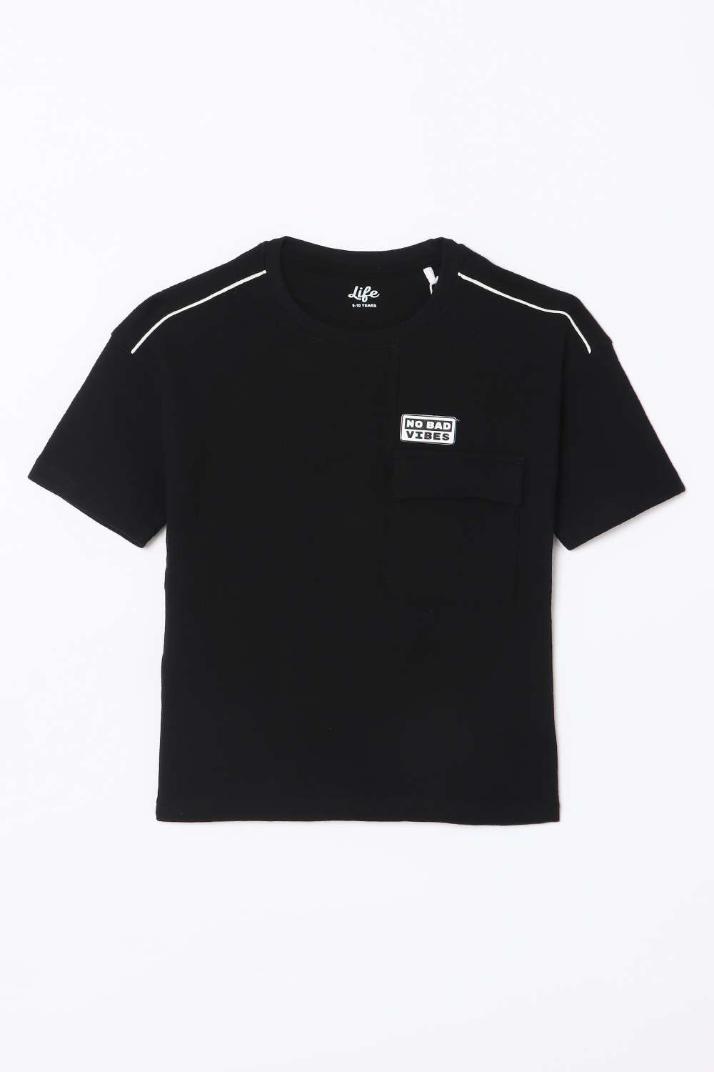 Textured-Cotton-Round-Neck-Boys-T-Shirt