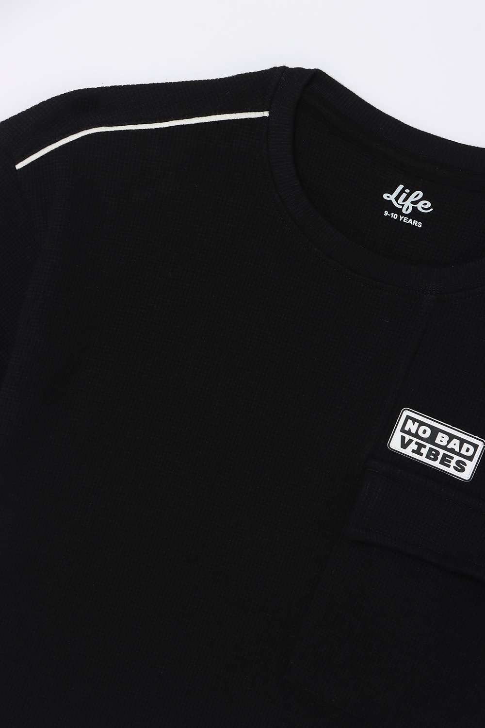 Textured-Cotton-Round-Neck-Boys-T-Shirt