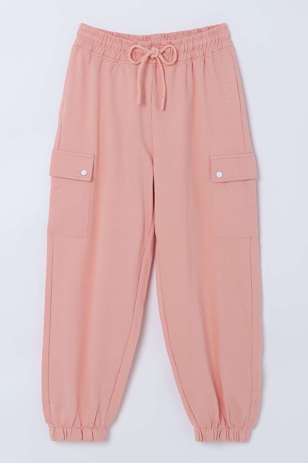 Solid-Cotton-Regular-Fit-Girls-Track-Pants