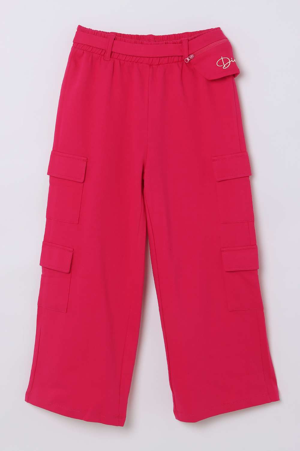 Solid-Cotton-Regular-Fit-Girls-Track-Pants