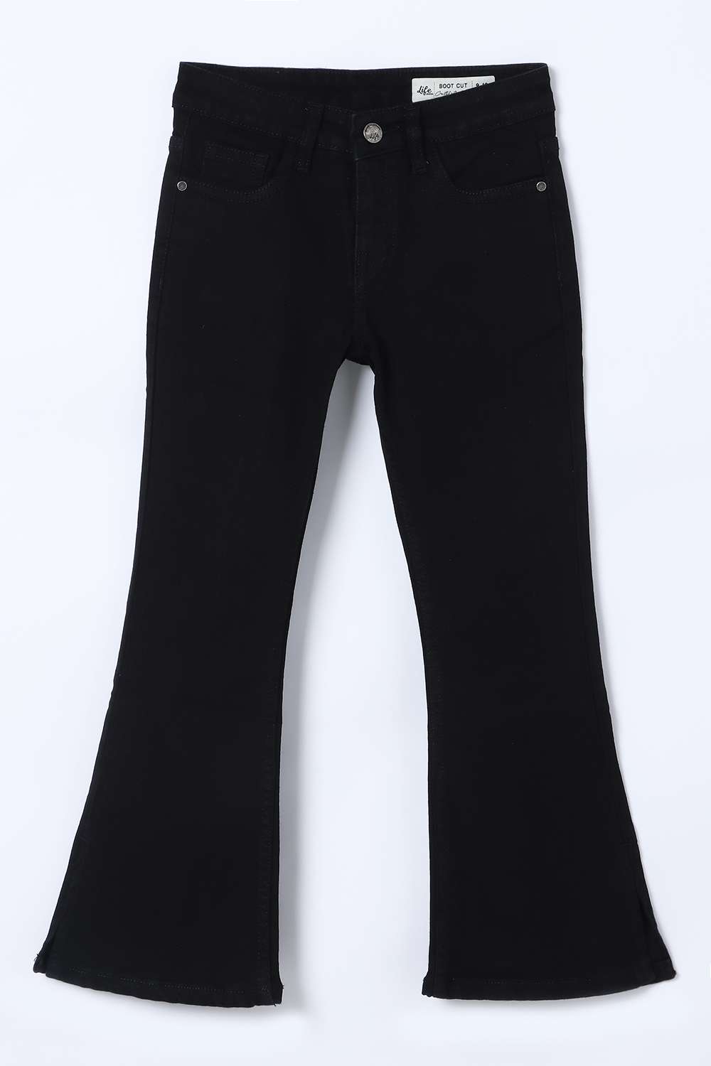Blended-Fabric-Regular-Fit-Girls-Jeans