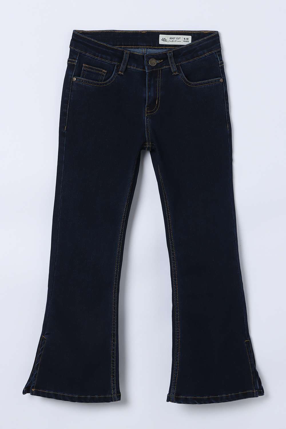 Blended-Fabric-Regular-Fit-Girls-Jeans