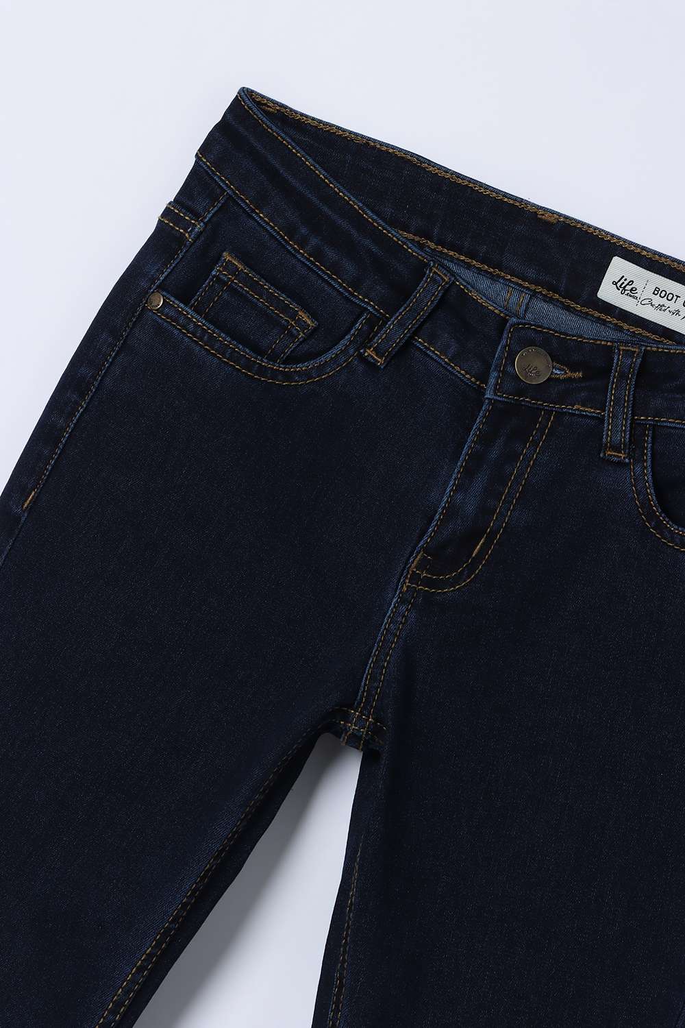 Blended-Fabric-Regular-Fit-Girls-Jeans