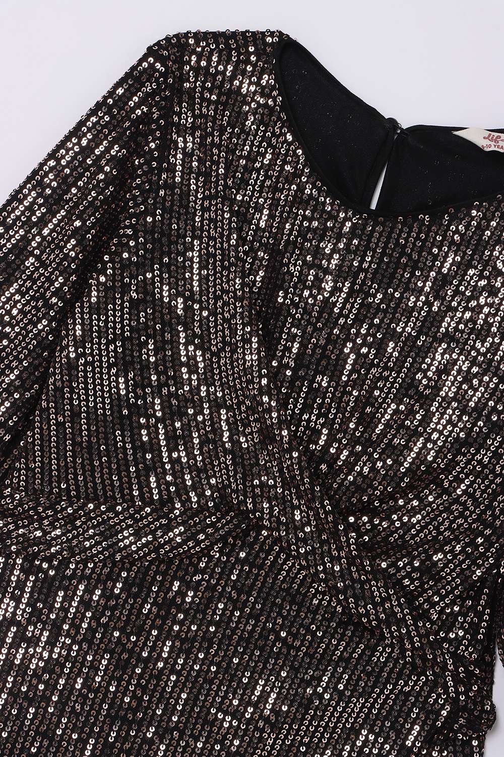 Solid-Polyester-Round-Neck-Girls-Casual-Wear-Dress