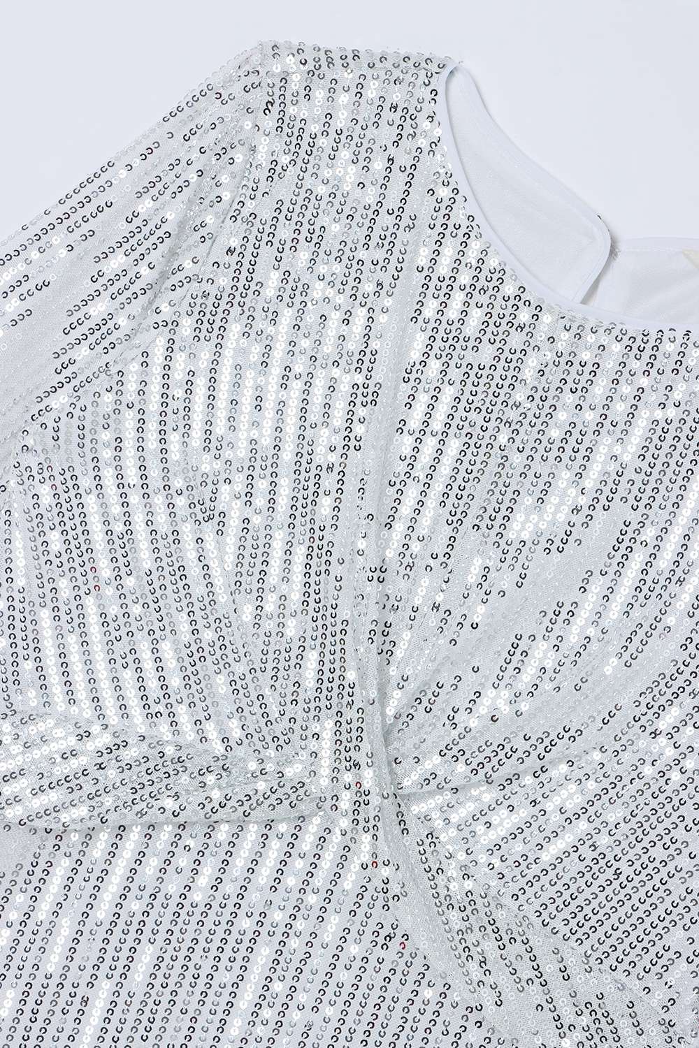 Sequinned-Polyester-Round-Neck-Girls-Party-Wear-Dress