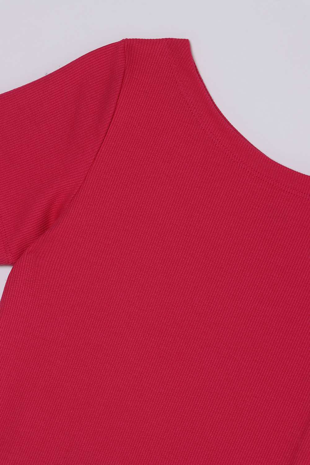 Solid-Blended-Fabric-Round-Neck-Girls-Casual-Wear-Dress