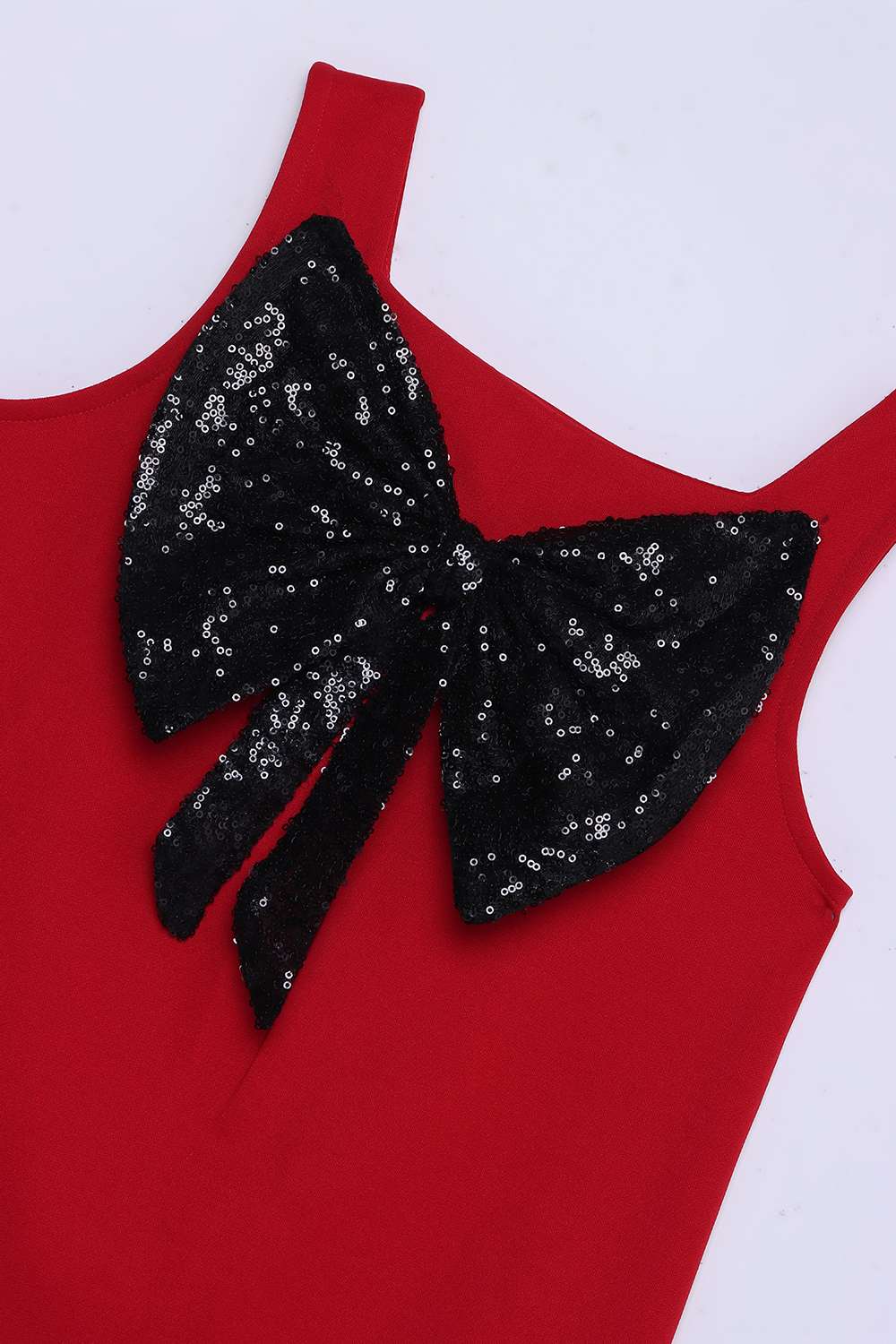 Embellished-Polyester-Square-Neck-Girls-Casual-Wear-Dress