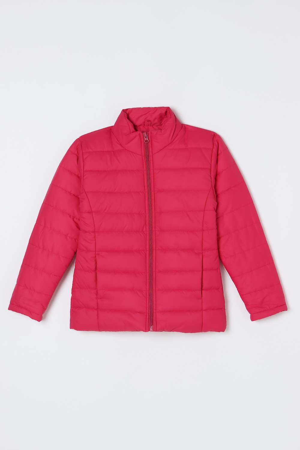 Solid-Polyester-Round-Neck-Girls-Winter-Wear-Jacket