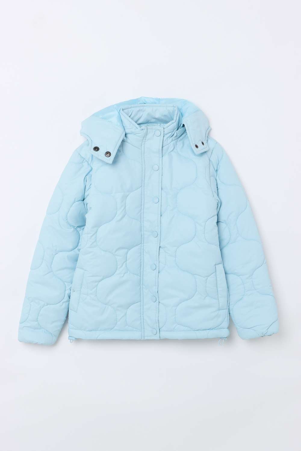 Solid-Polyester-Round-Neck-Girls-Winter-Wear-Jacket