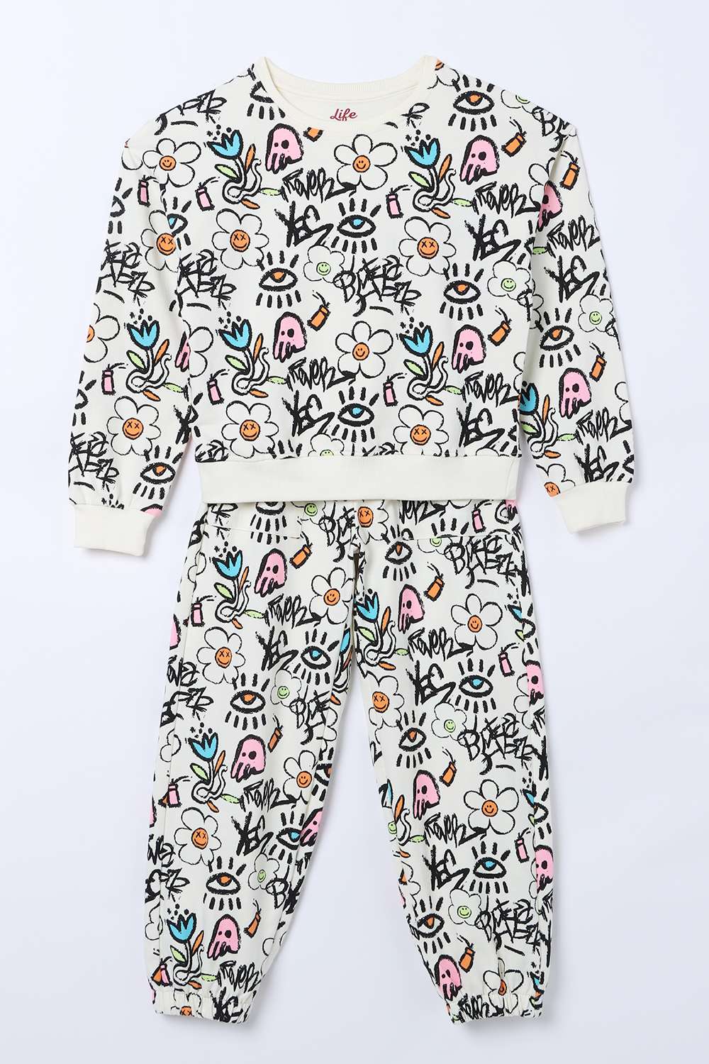 Blended-Fabric-Regular-Fit-Girls-Co-Ord-Set