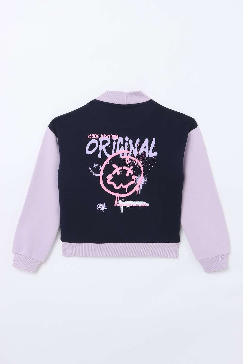 Character-Print-Blended-Fabric-Collared-Girls-Sweatshirt