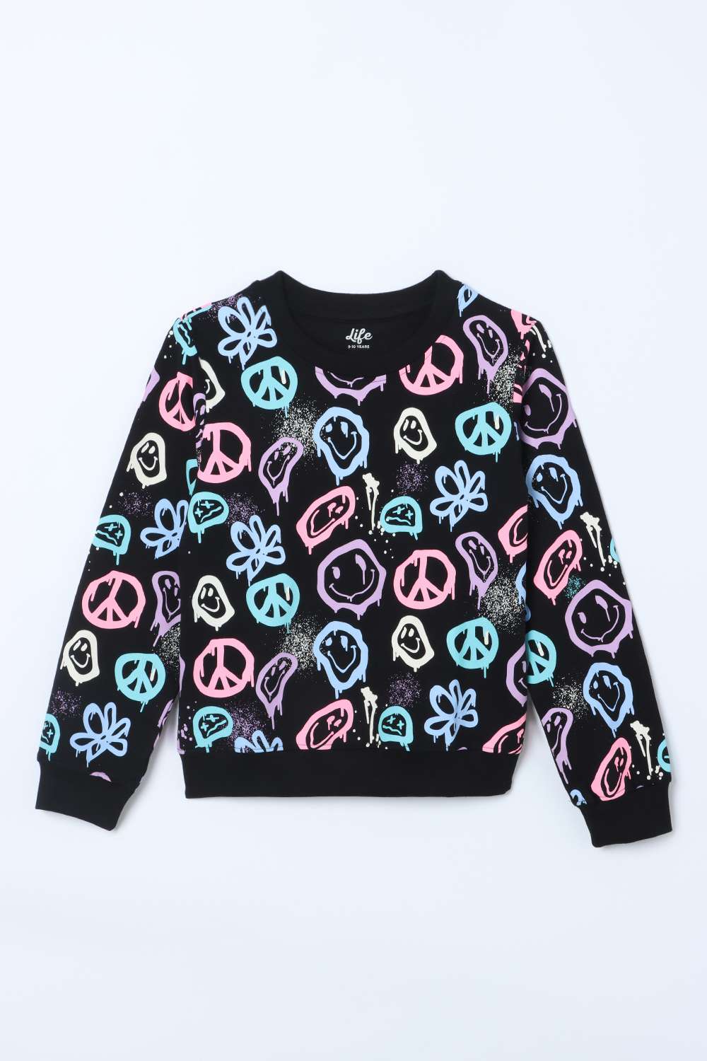Printed-Cotton-Round-Neck-Girls-Sweatshirt