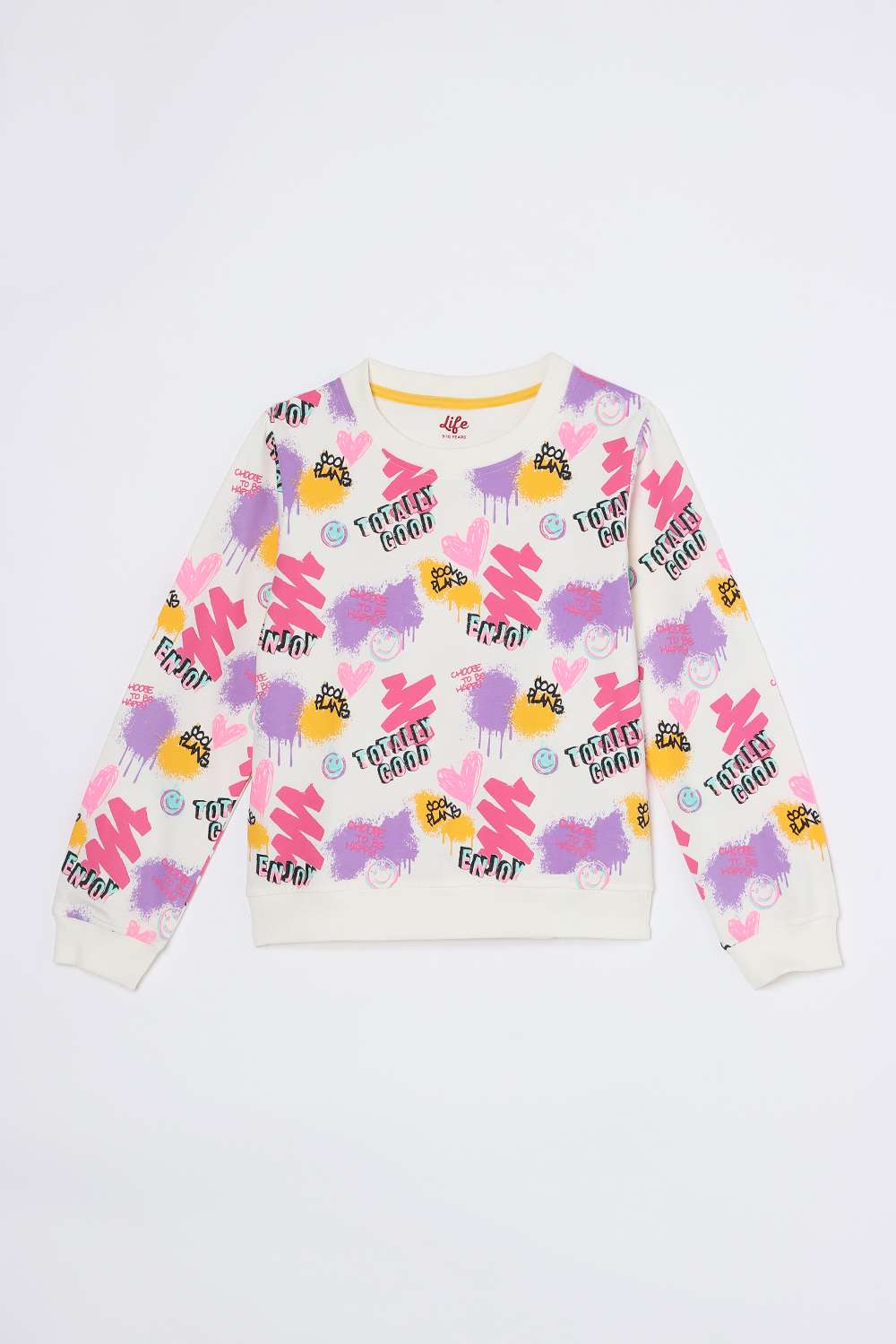 Blended-Fabric-Regular-Fit-Girls-Sweatshirt