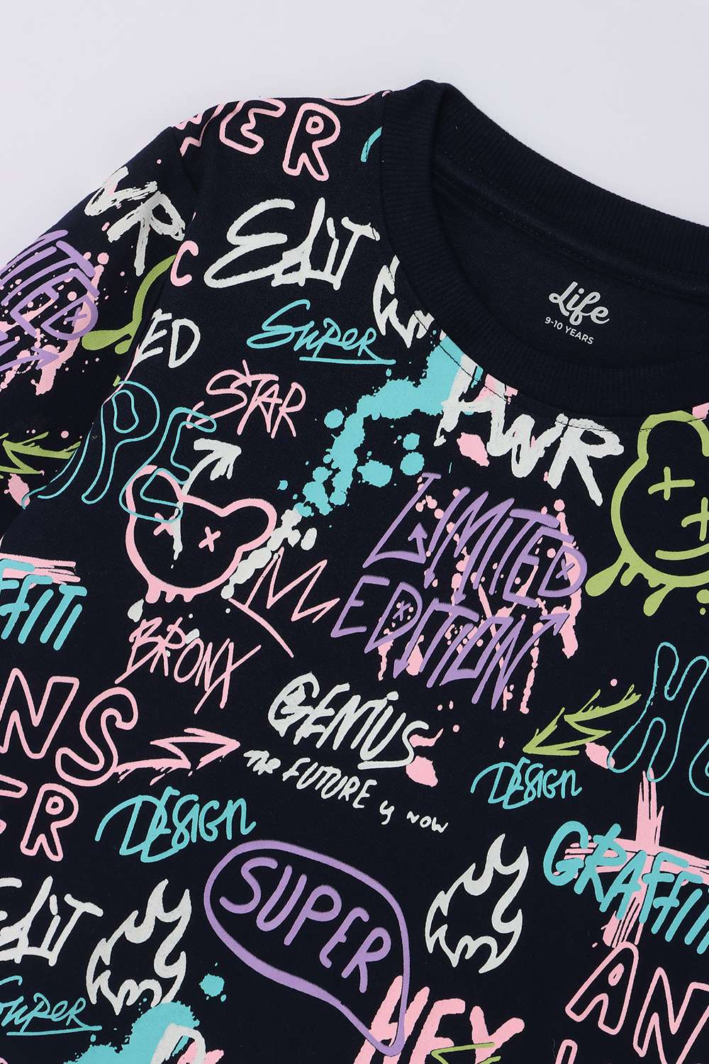 Printed-Cotton-Round-Neck-Girls-Sweatshirt