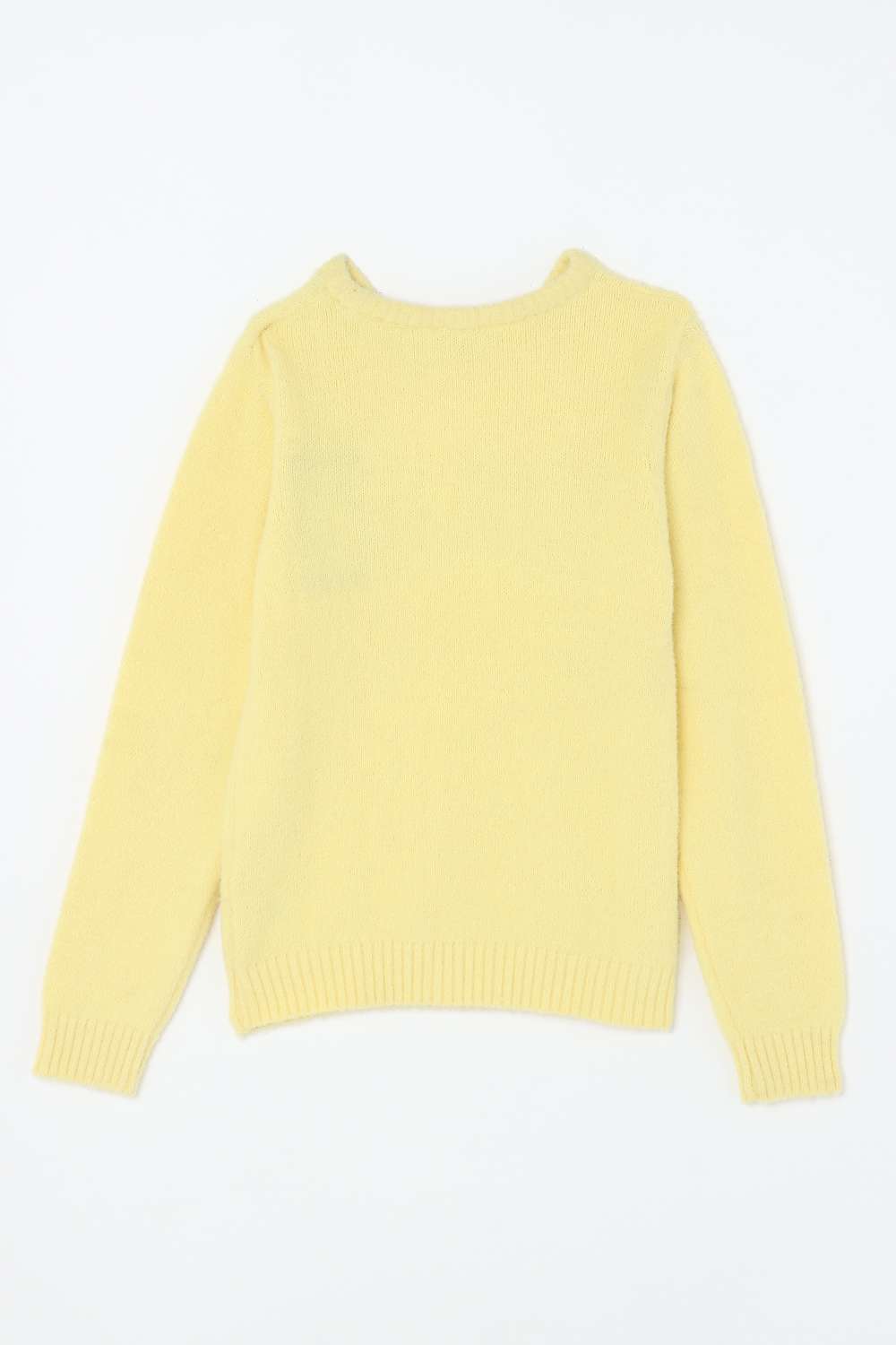 Solid-Blended-Fabric-Round-Neck-Girls-Sweater