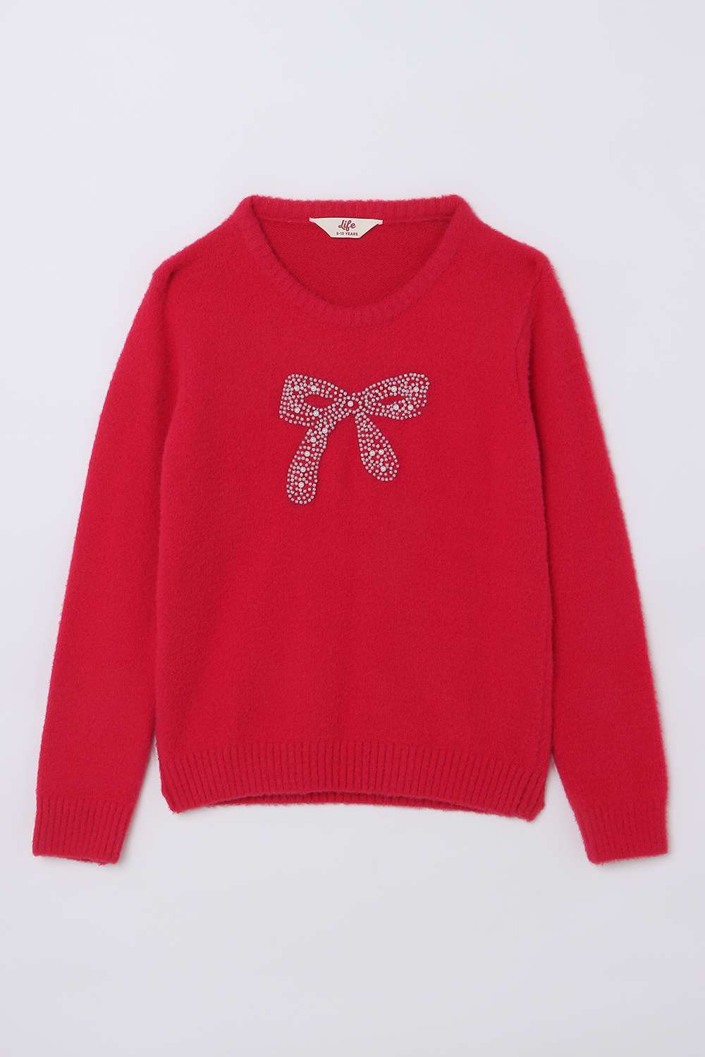 Embroidered-Blended-Fabric-Round-Neck-Girls-Winter-Wear-Sweater