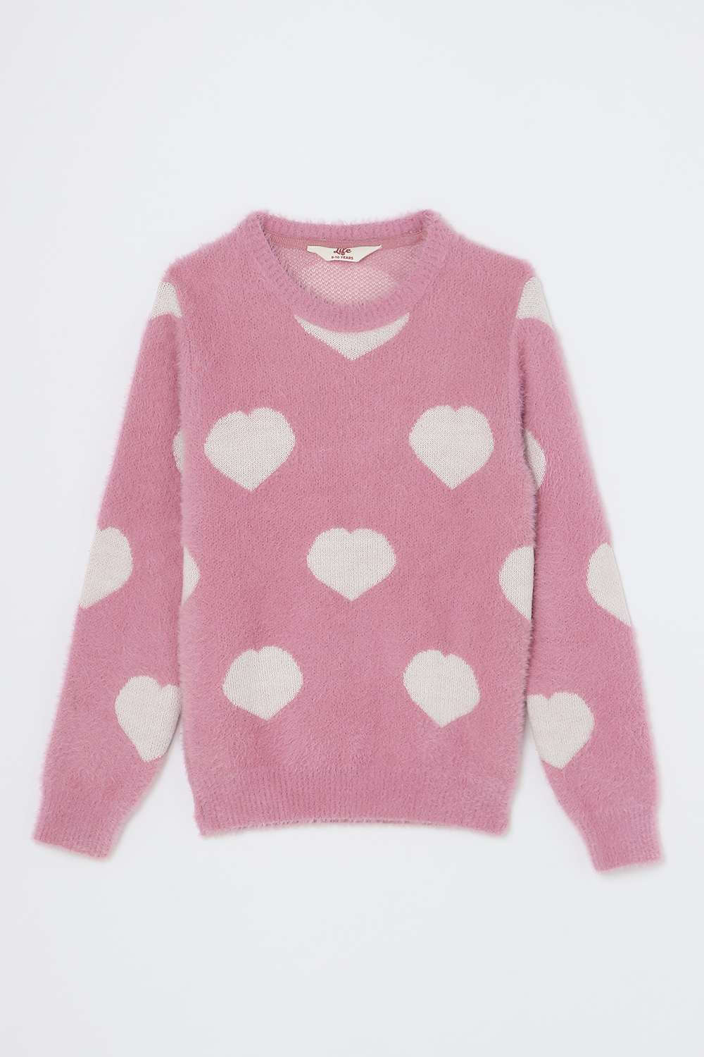 Printed-Blended-Fabric-Round-Neck-Girls-Winter-Wear-Sweater