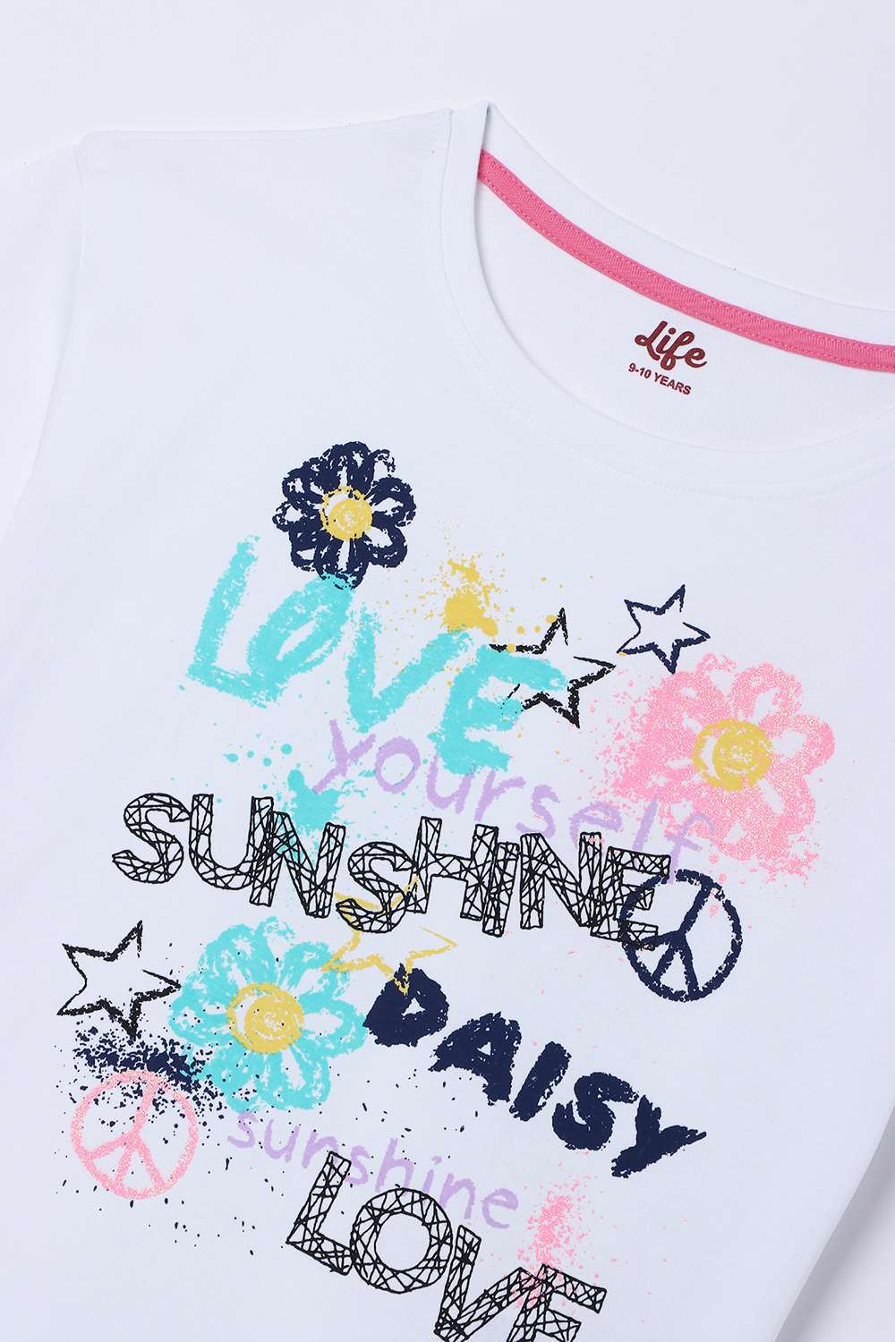Blended-Fabric-Regular-Fit-Girls-T-Shirt