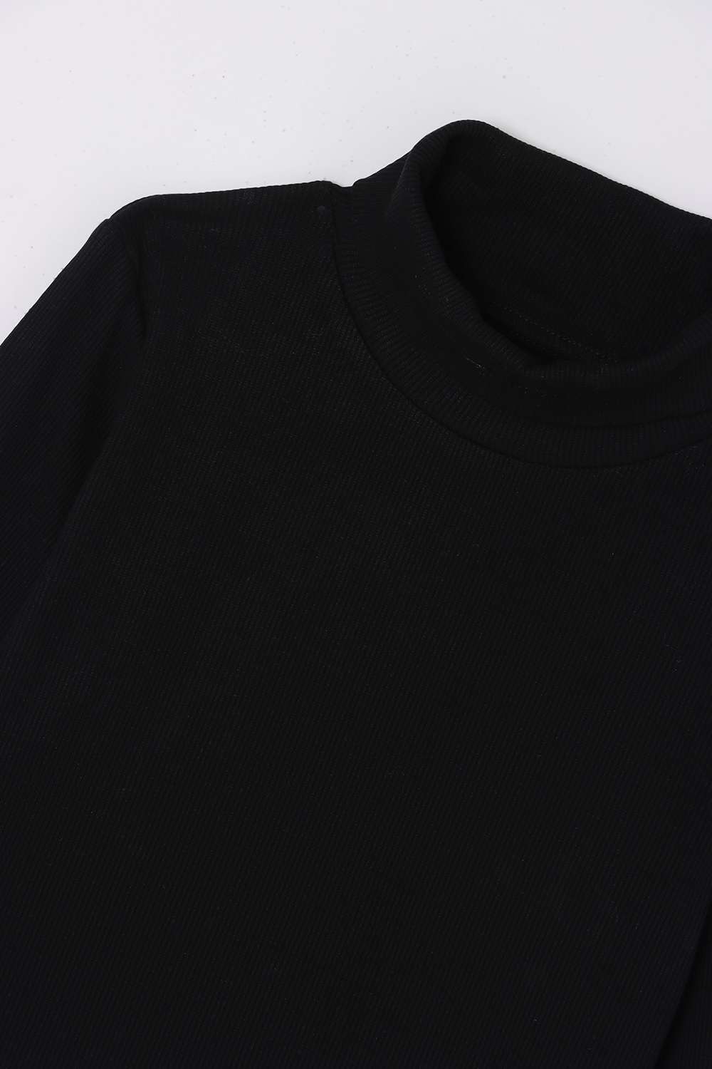 Solid-Turtle-Neck-Blended-Fabric-Boy-s-Casual-Wear-T-Shirt