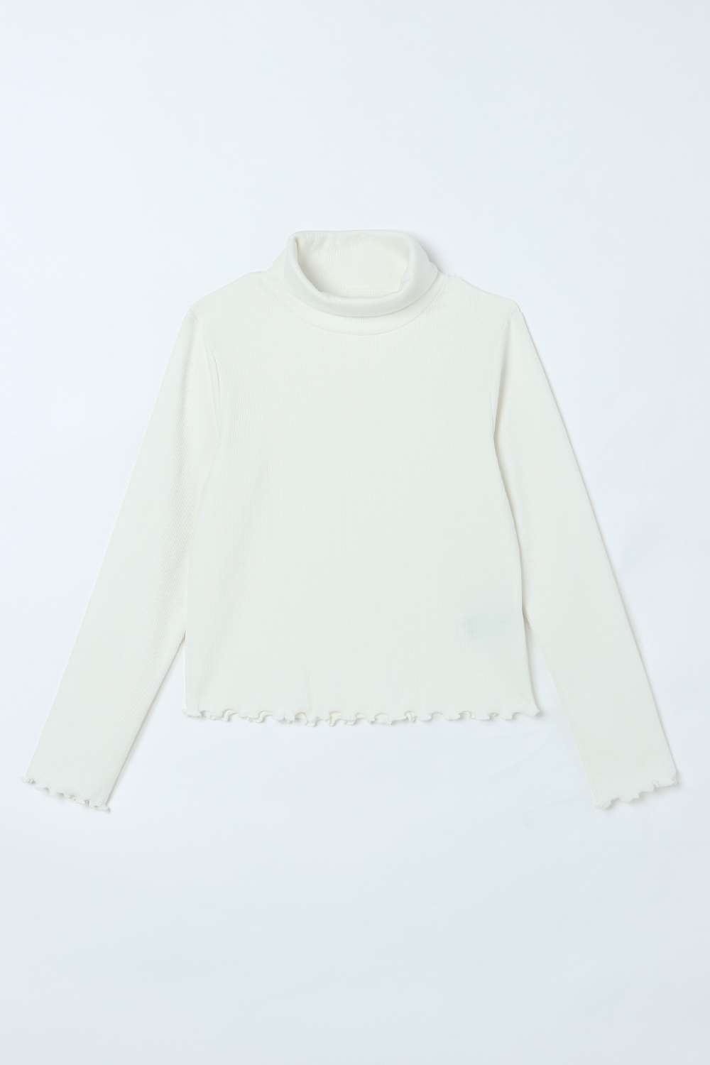 Solid-Blended-Fabric-Round-Neck-Girls-T-Shirt