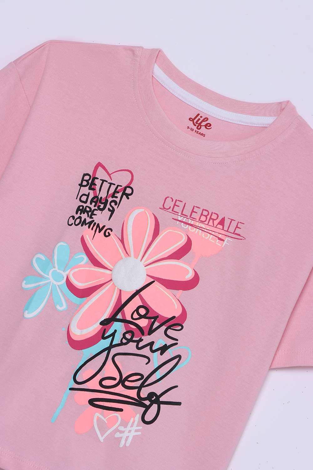 Graphic-Print-Cotton-Round-Neck-Girls-Top