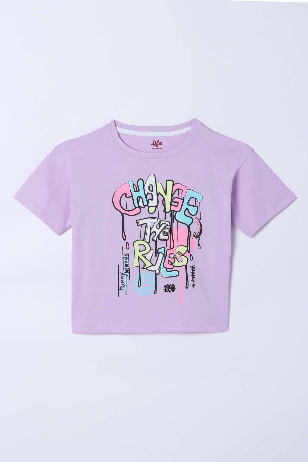 Blended-Fabric-Regular-Fit-Girls-T-Shirt