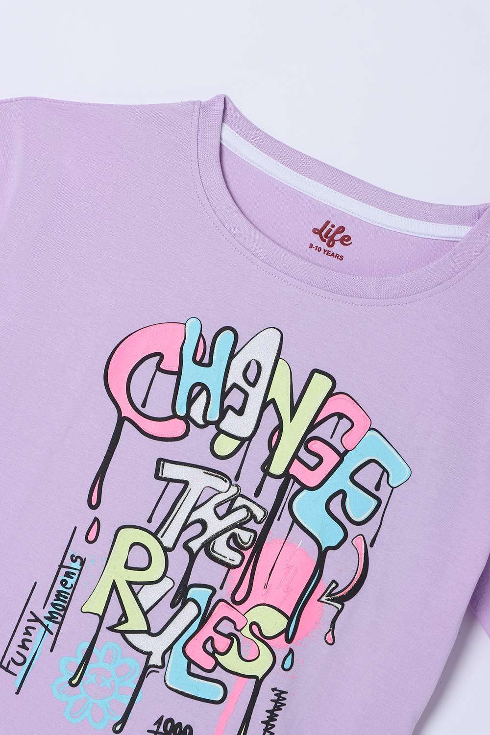 Blended-Fabric-Regular-Fit-Girls-T-Shirt