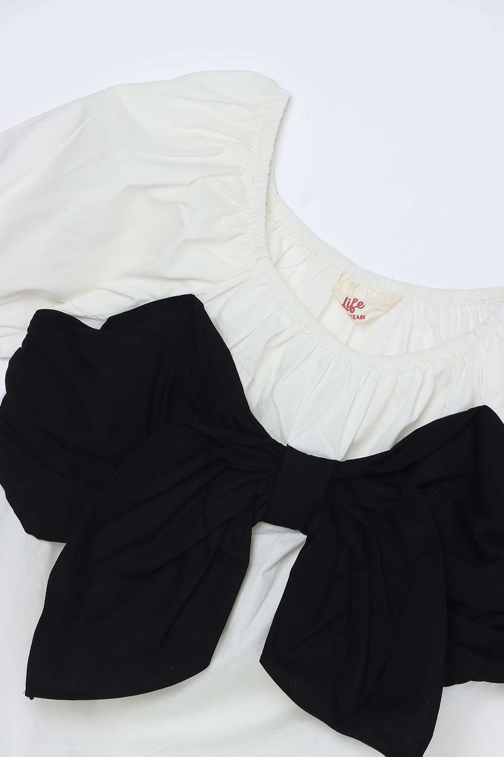 Solid-Poplin-Round-Neck-Girls-Top