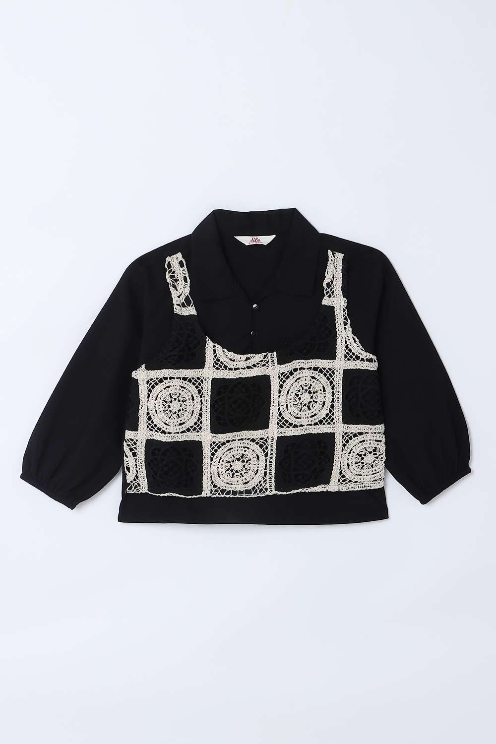Schiffli-Cotton-Collared-Girls-Top