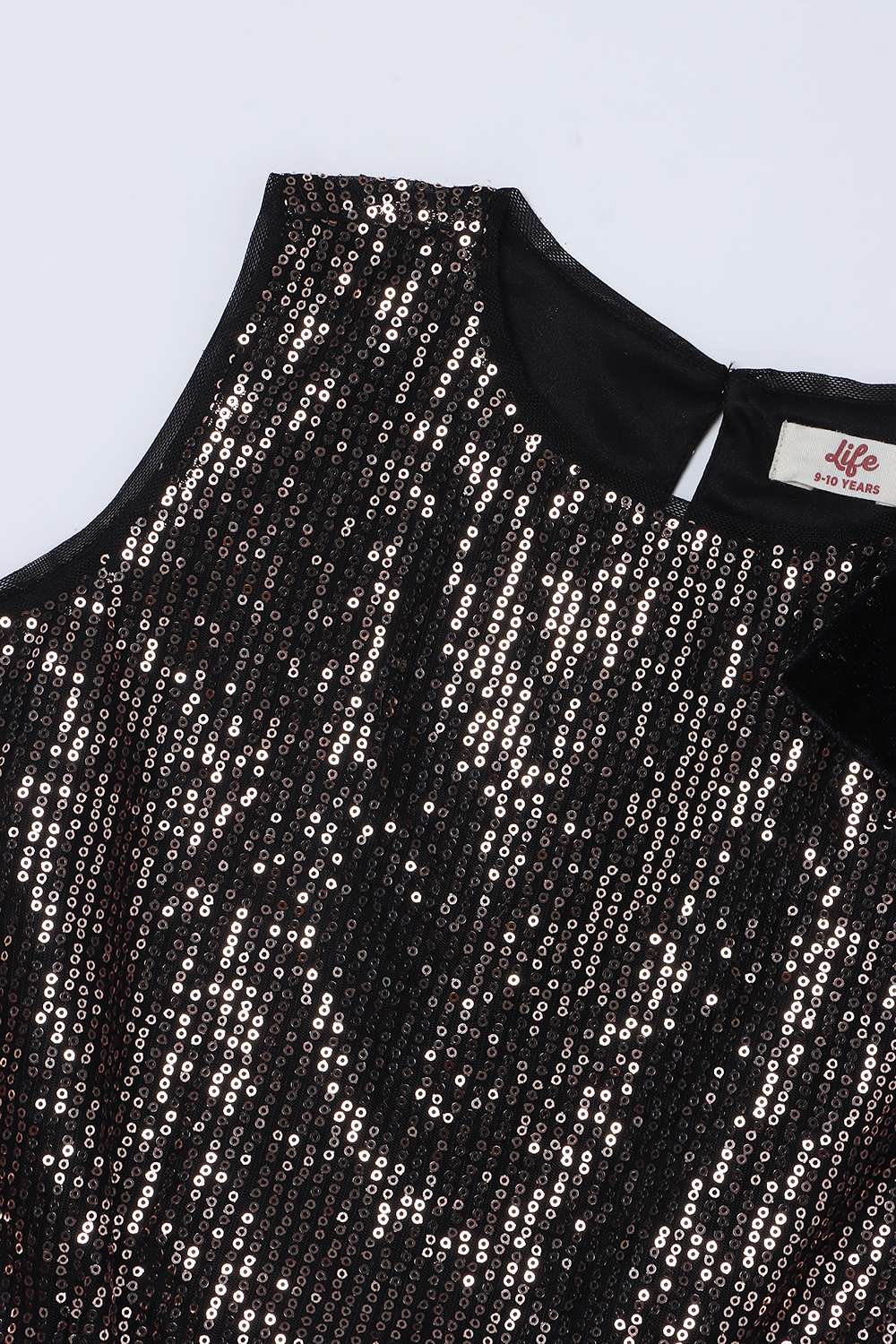 Solid-Polyester-Round-Neck-Girls-Top