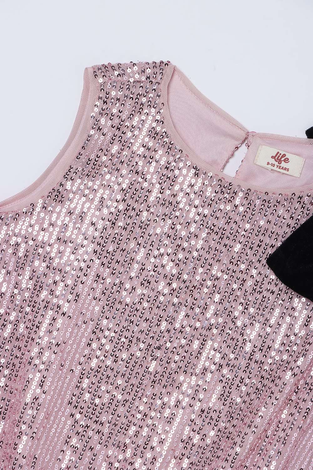 Sequinned-Polyester-Round-Neck-Girls-Top