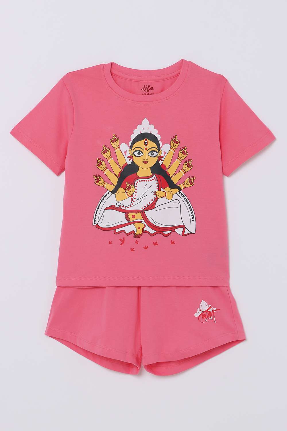 Solid-Blended-Fabric-Girls-Casual-Wear-Co-Ord-Set