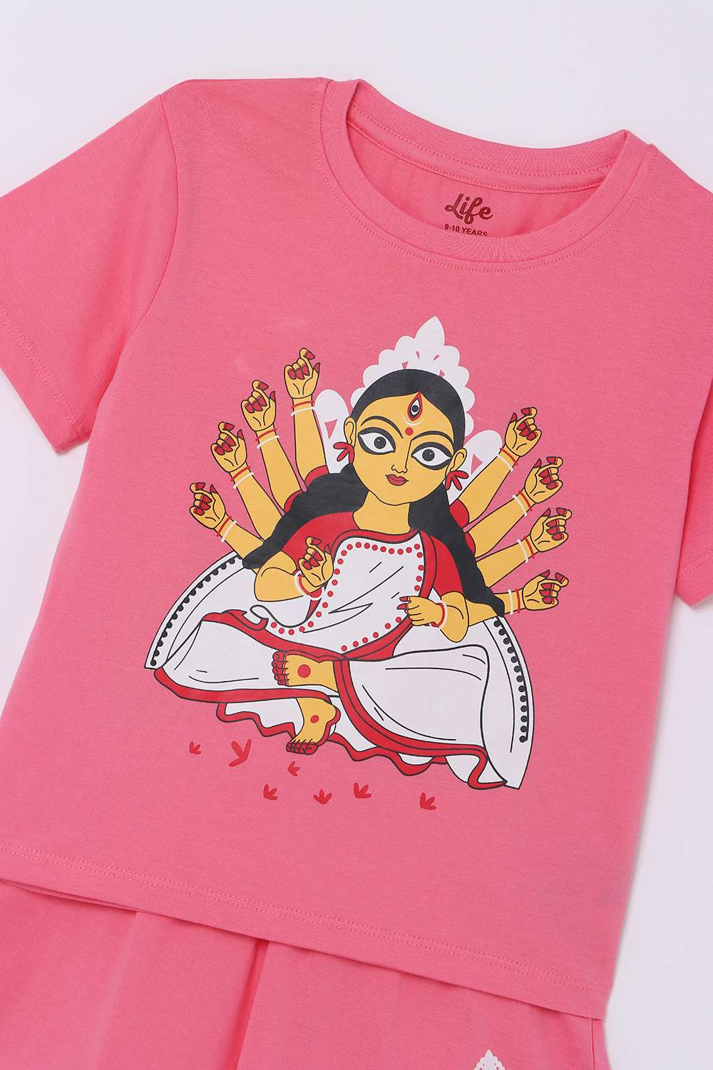 Solid-Blended-Fabric-Girls-Casual-Wear-Co-Ord-Set