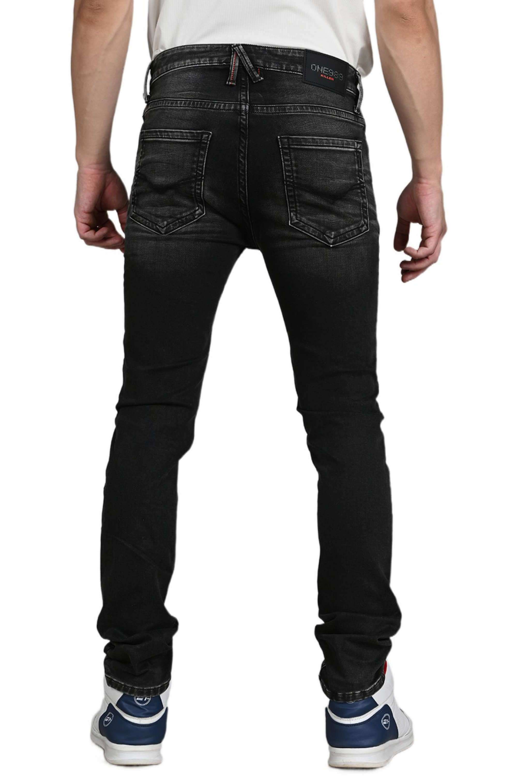Solid-Blended-Fabric-Skinny-Fit-Men-s-Jeans