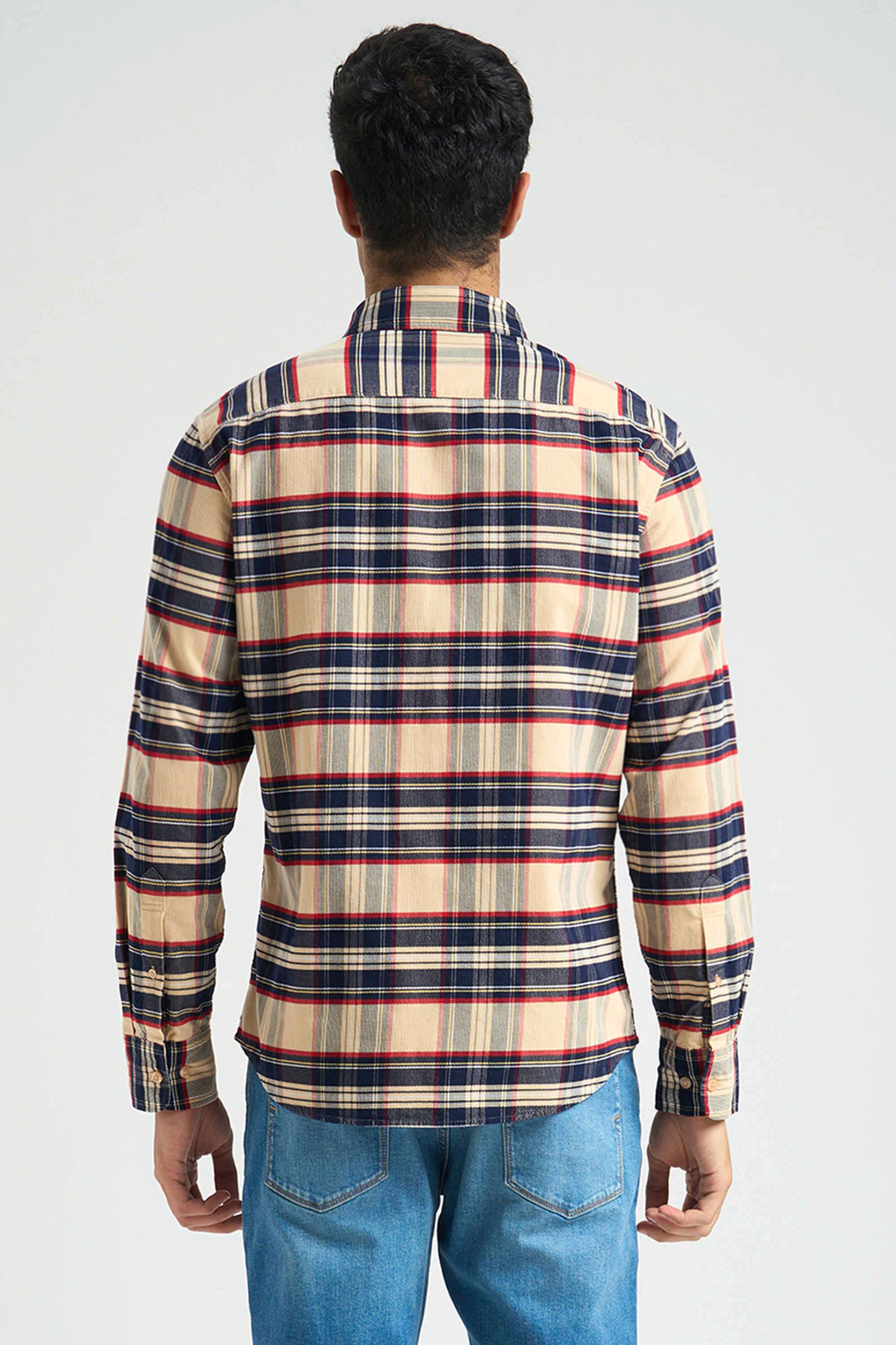 Solid-Cotton-Men-s-Casual-Wear-Shirt