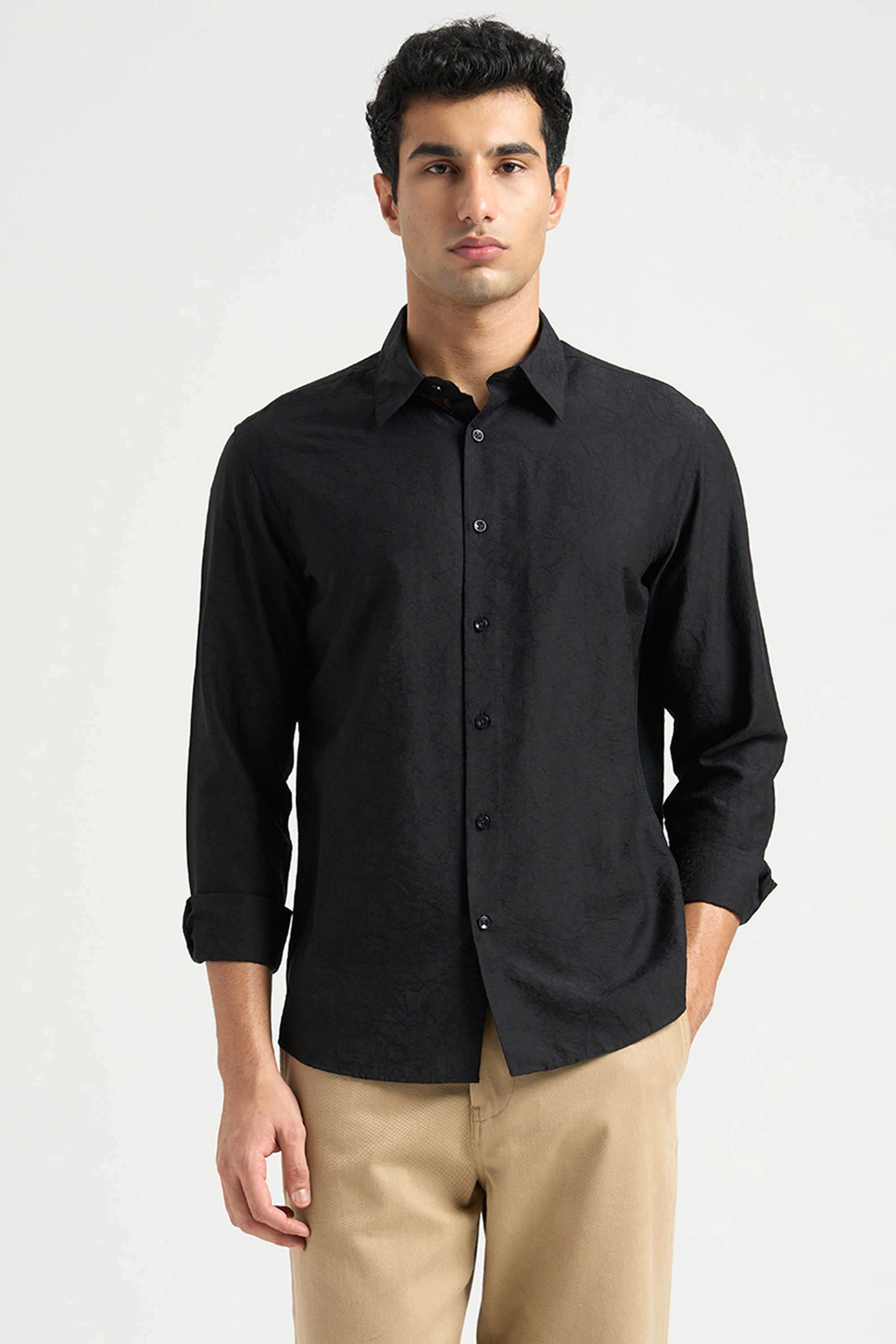 Solid-Cotton-Men-s-Casual-Wear-Shirt