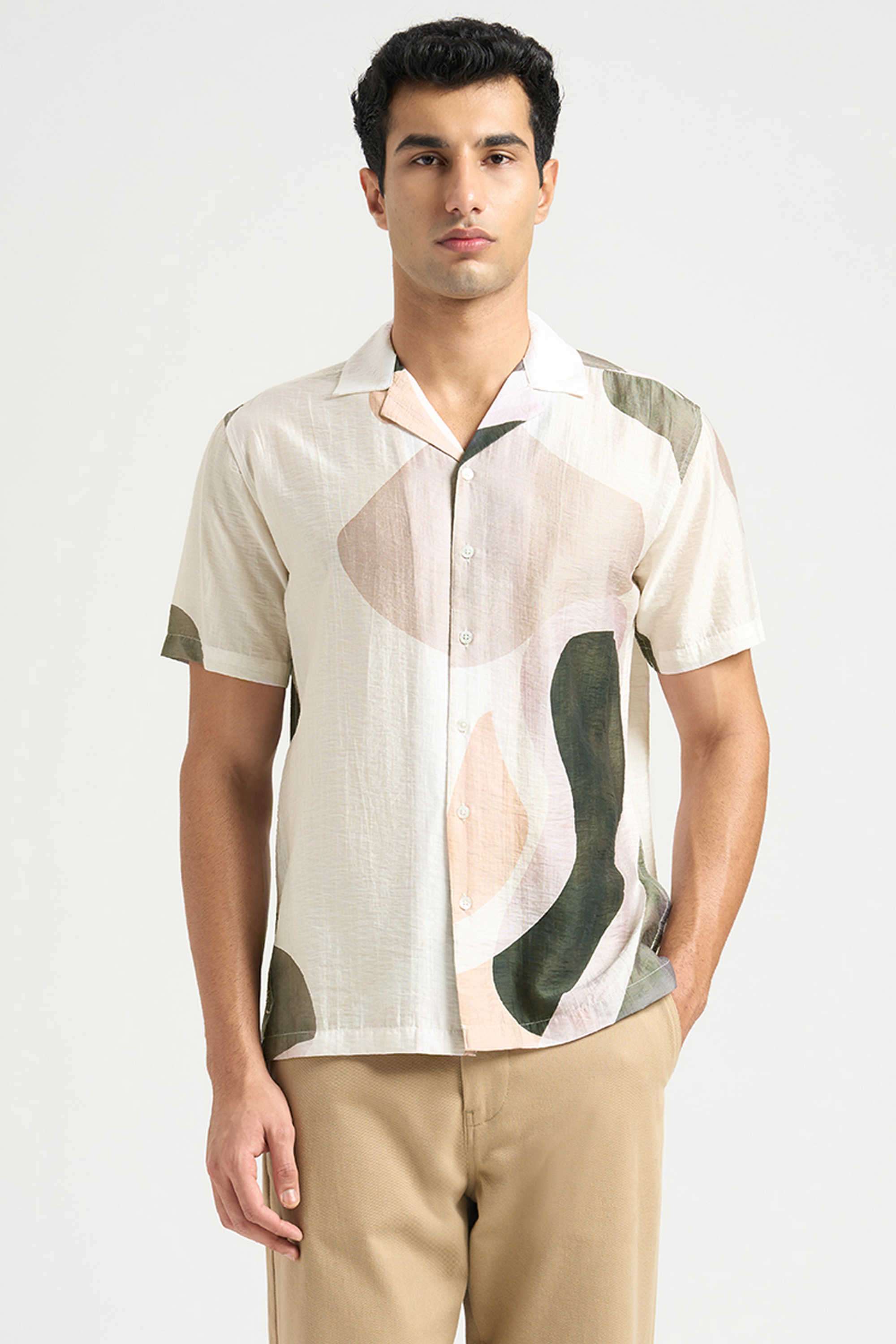 Solid-Cotton-Men-s-Casual-Wear-Shirt