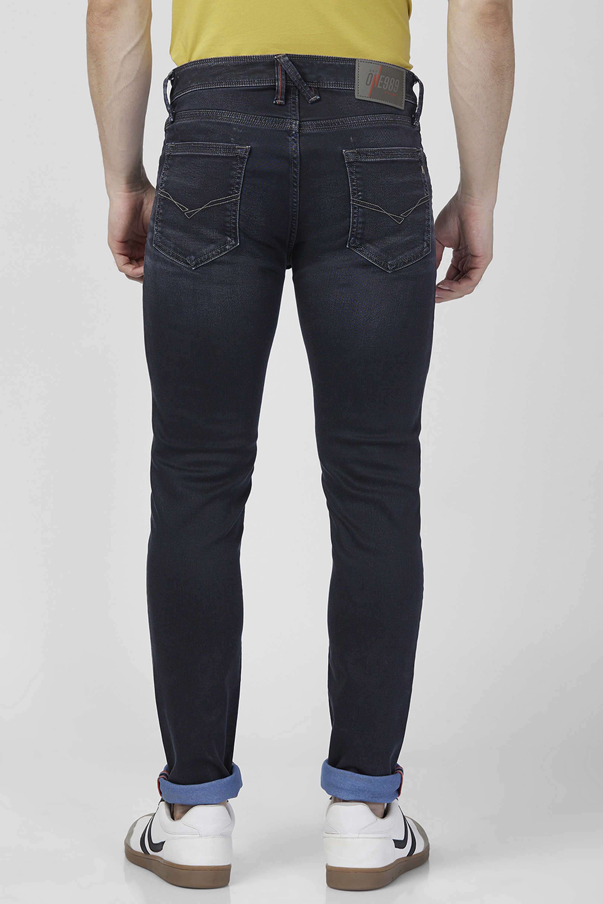 Solid-Cotton-Blend-Slim-Fit-Men-s-Jeans