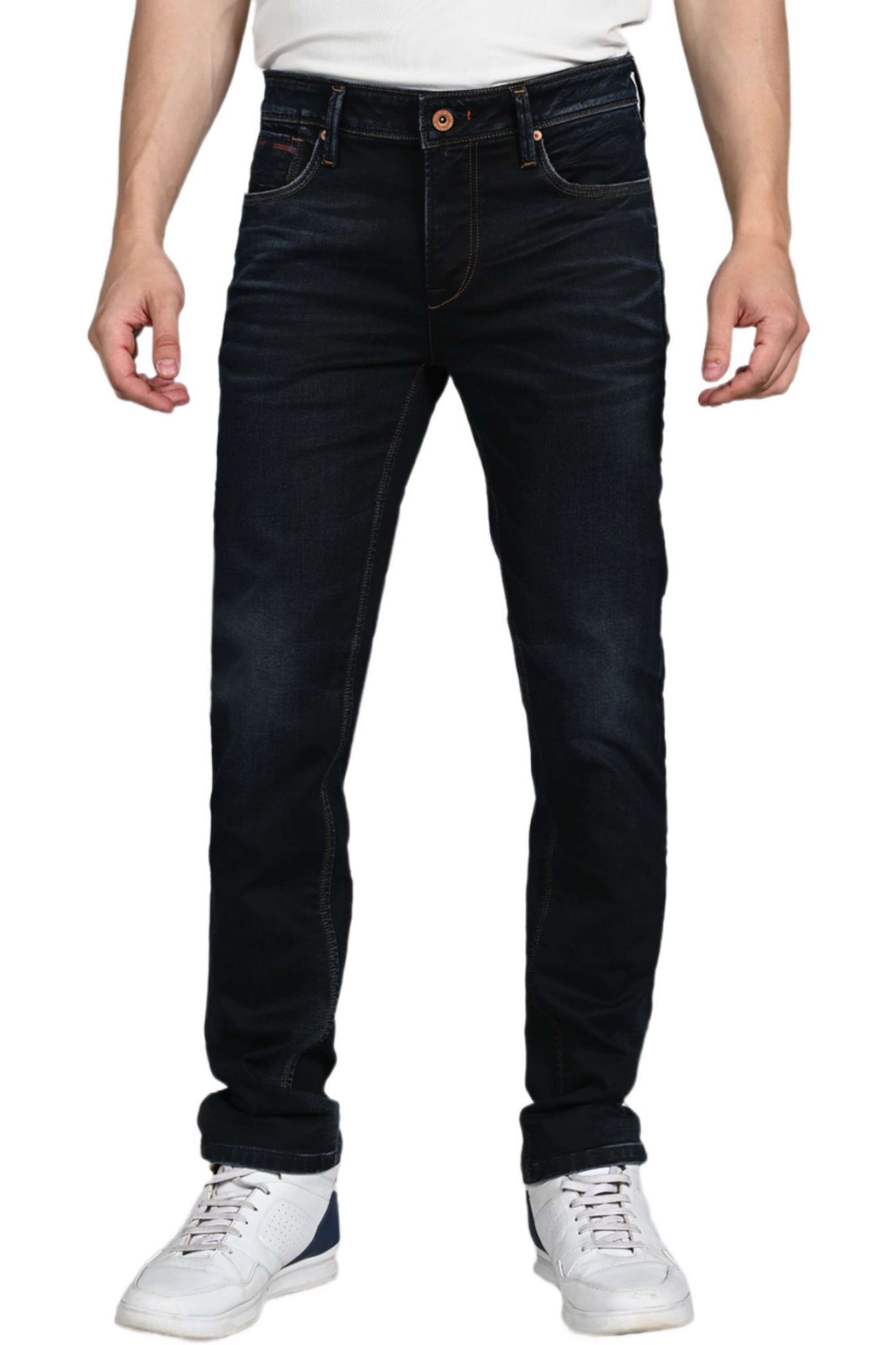 Solid-Cotton-Blend-Slim-Fit-Men-s-Jeans