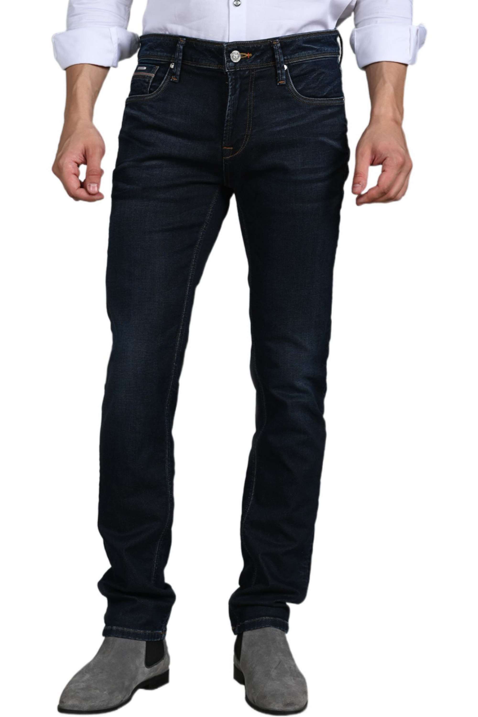Solid-Cotton-Blend-Slim-Fit-Men-s-Jeans