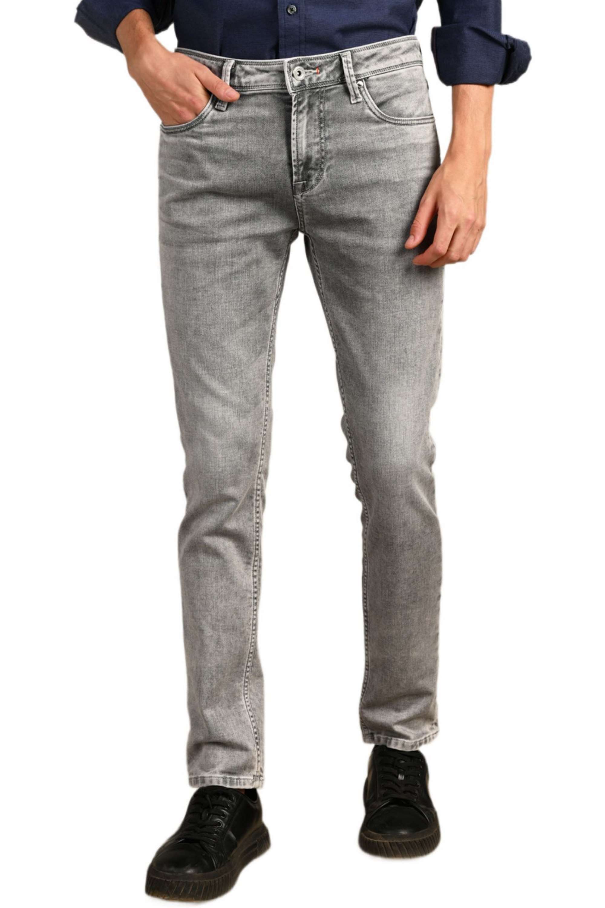 Solid-Cotton-Blend-Slim-Fit-Men-s-Jeans