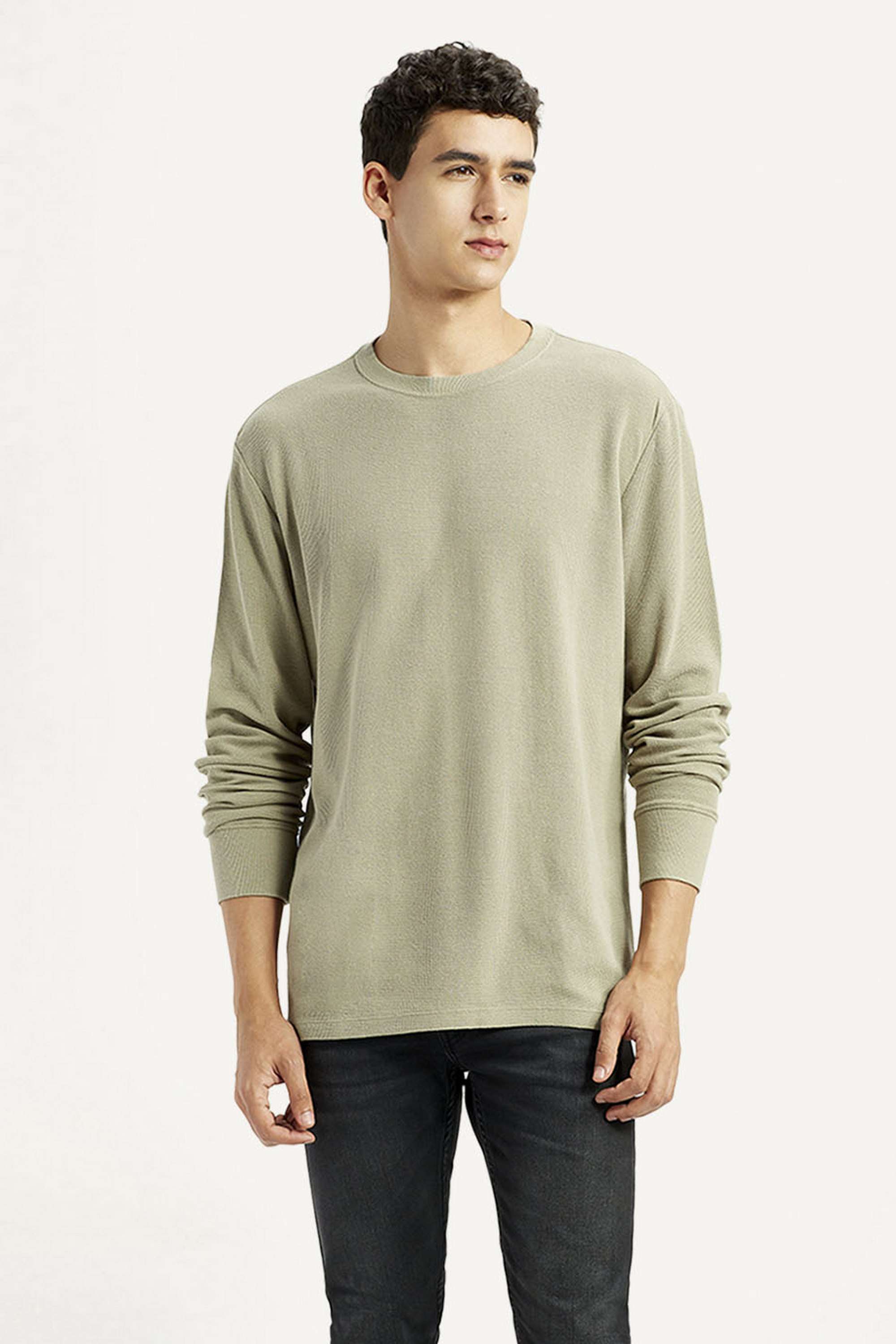 Solid-Cotton-Round-Neck-Men-s-Sweatshirt